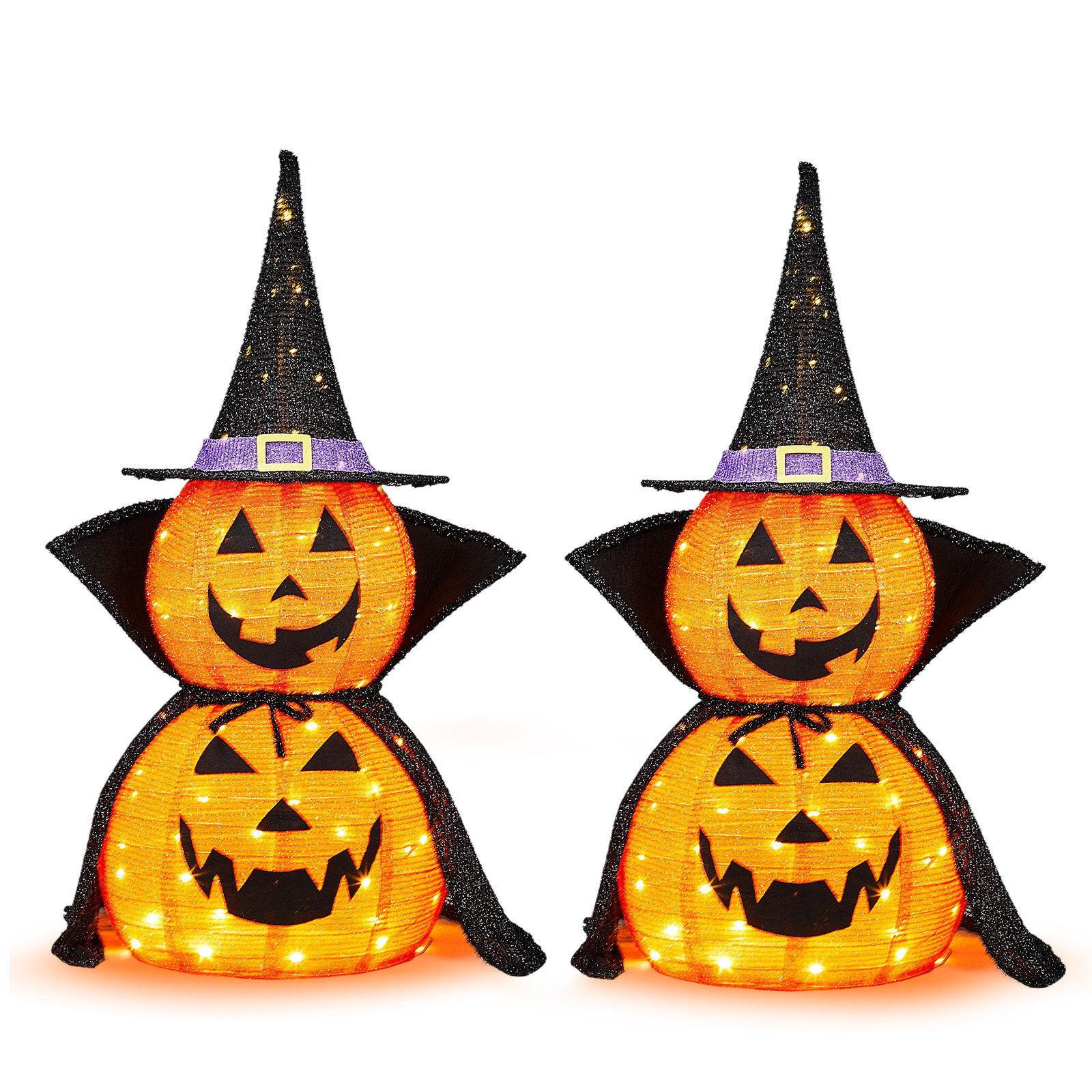 The Holiday Aisle® 35" H Lighted Collapsible Halloween Pumpkins & Reviews | Wayfair