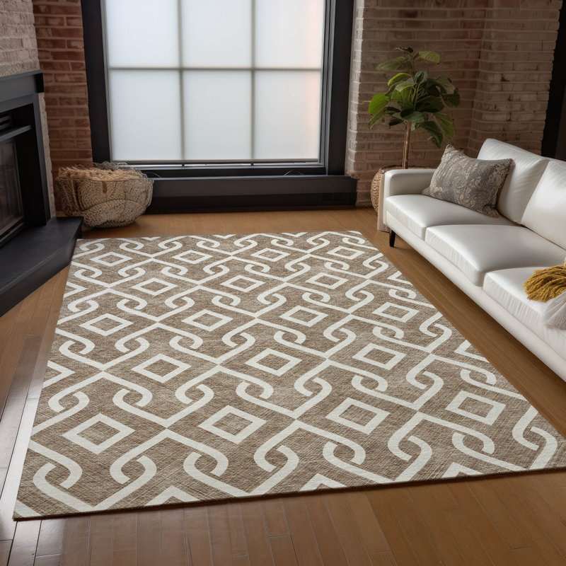Kaylani Geometric Indoor / Outdoor Rug, Rectangle 3' x 5'