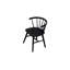 Chaise de salle à manger de style moderne Mid-Century noir à 2 pieds avec pieds moulés et dossier moulé-2038363781