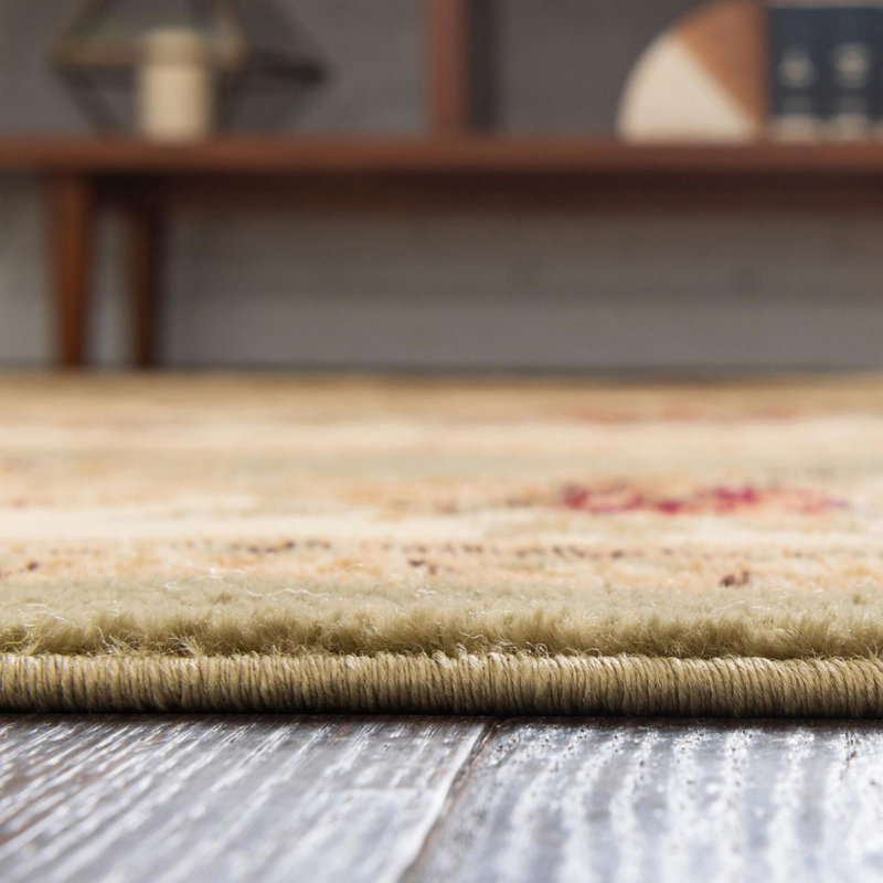Tapis oriental Rabito en mousse, Carré 5 pi