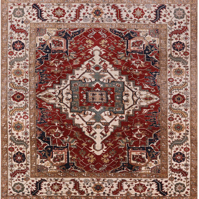 Tapis oriental brun / rouge
