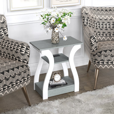 23.62'' End Table,Small Side Table with Built-In Outlets for Living Room,Bedroom,Nightstand
