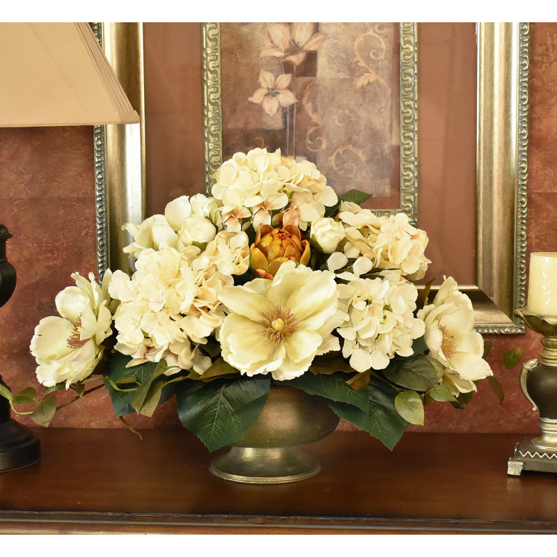 Faux Silk Arrangement in Vase