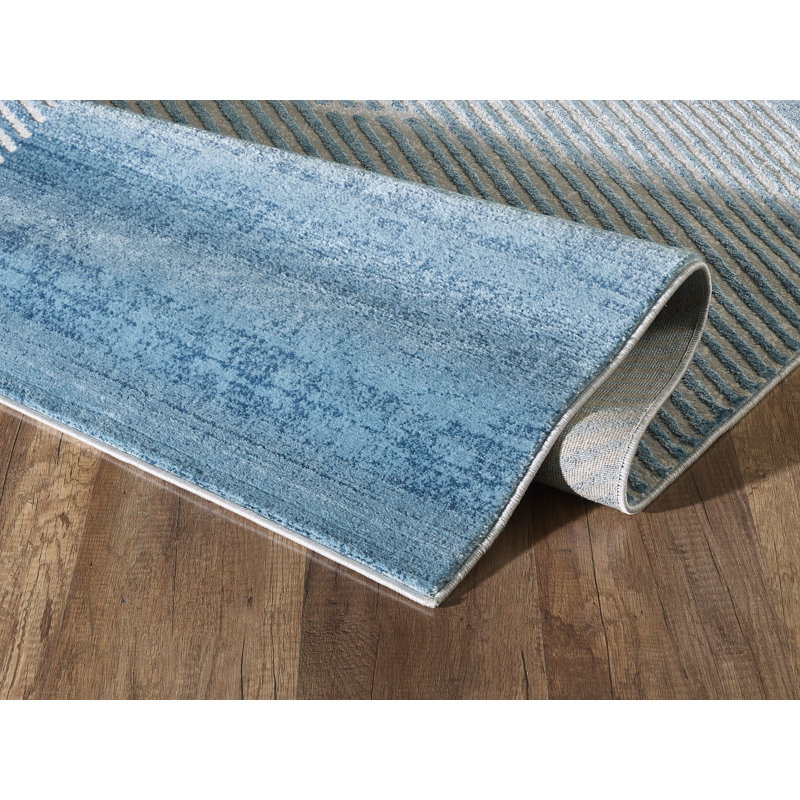 Tapis bleu clair Soeren, Rectangle 3 pi x 5 pi