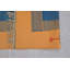 Tapis de zone one-of-kind à la main noué la bleu/brun 3 pi x 4 pi 9 po