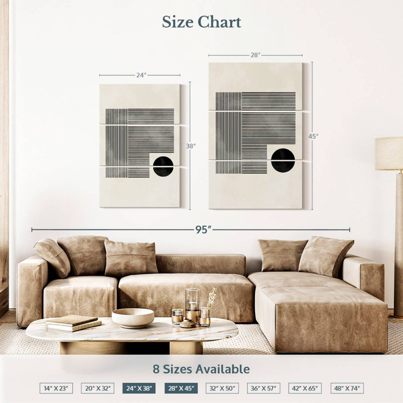 Avery Minimalist Square, 38" H x 24" W