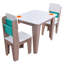 Kids 3 Piece Rectangular Activity Table and Chair Set-84694933