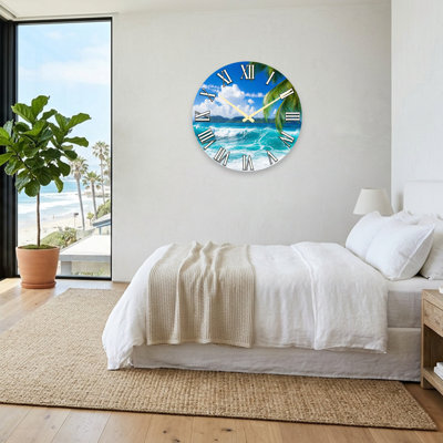 Horloge murale en verre