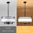 6- Light Dimmable Modern Farmhouse Drum Chandelier with Round Linen Shade-772809982