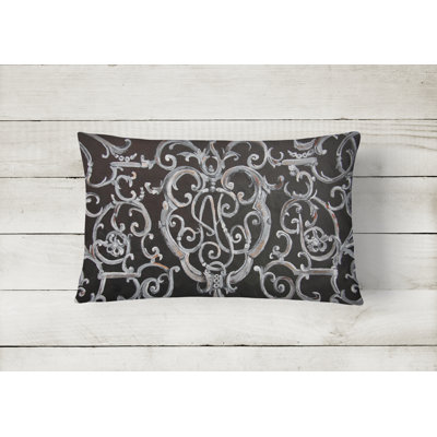  Ironwork Fence Indoor/Outdoor Throw Pillow