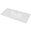 Lavabo 48 po en résine pour meuble-lavabo, lavabo de salle de bain avec 3 trous de robinet, comptoir de meuble-lavabo seulement, blanc éclatant
