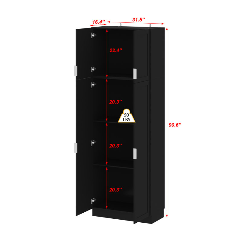 Tall Wardrobe With 4 Large Shelves