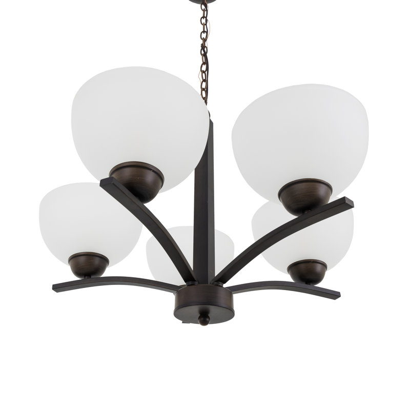 Lustre classique/traditionnel ombré 5 lumières Babin, Café