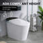 Toilette intelligente une pièce sans réservoir avec bidet intégré avec capteur de coup de pied de pied, couvercle à ouverture / fermeture automatique, séchoir à air chaud, veilleuse, chasse d'eau en cas de panne de courant, noir-125048858