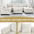 111.8" U - Shaped White Chenille Sectional With Movable Storage For Living Room, 6 Seats, Rolled Arms And Foam Stuffed Seating In Soft