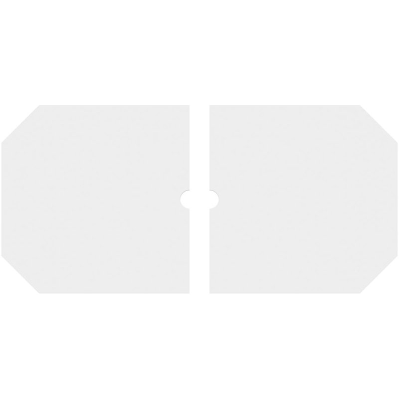 24" x 12" White PVC Contemporary Ceiling Medallion