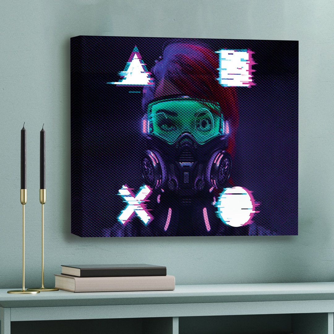 Premium Leinwanddruck – Leinwandbild Cyberpunk Girl – Kollektion Gaming Console