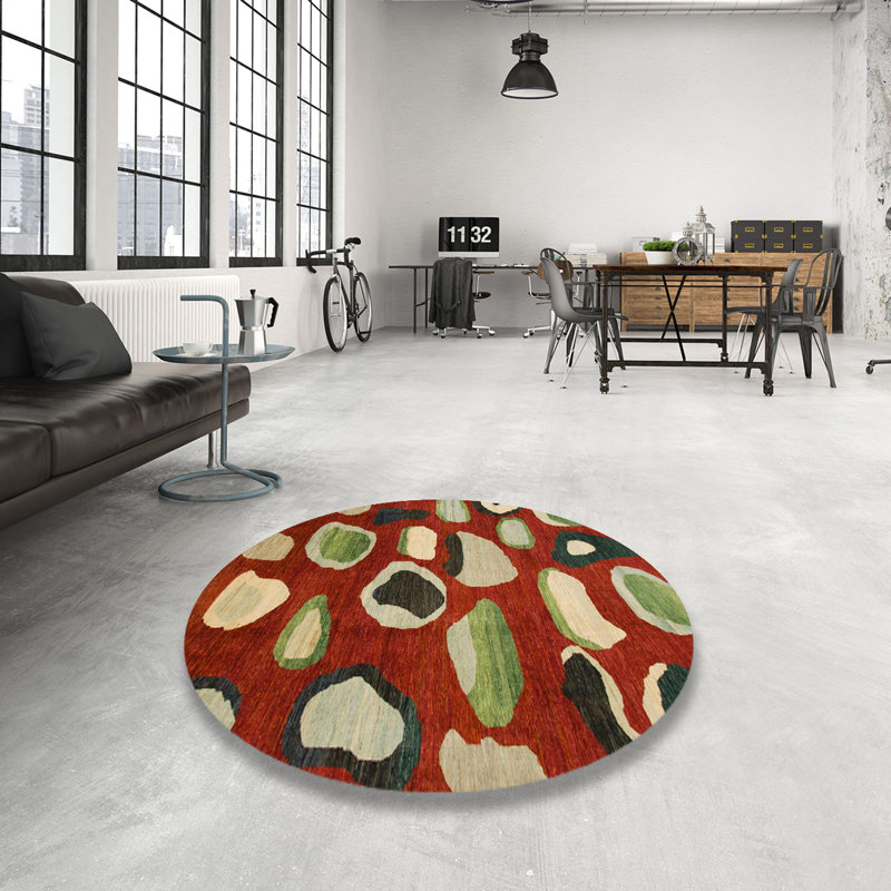 Tapis abstrait moderne 801, Rond 4 pi