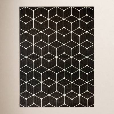 Abbi Black Indoor/Outdoor Rug