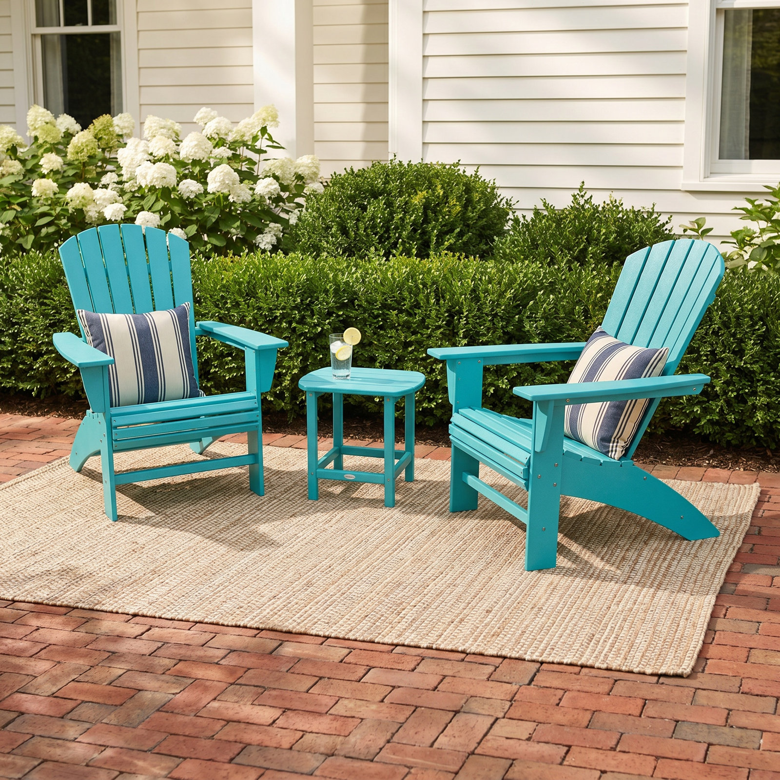 POLYWOOD® Nautical 2-Person Patio Seating Group, Aruba