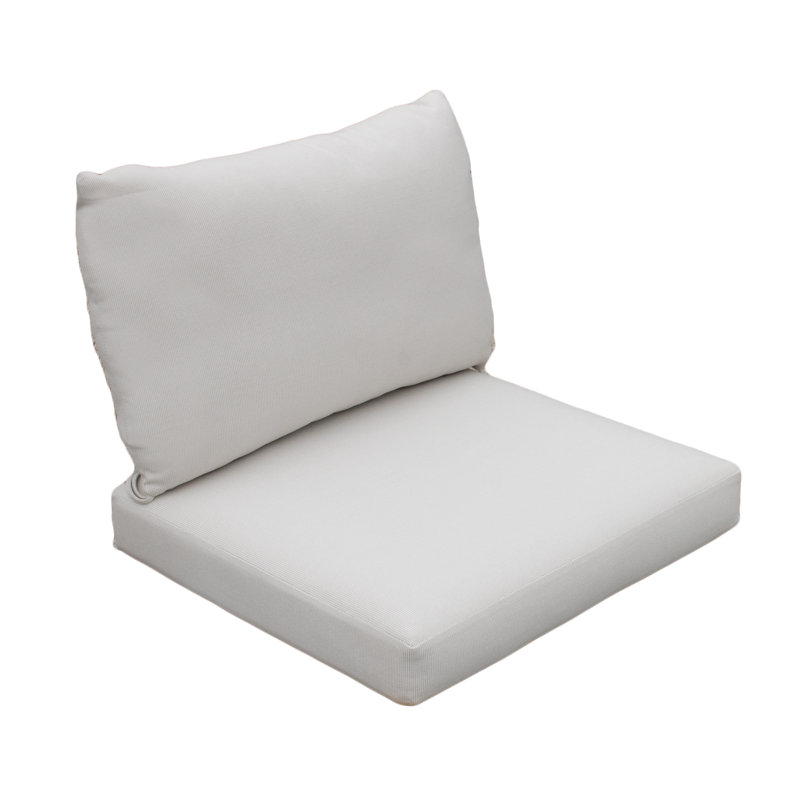 Ivory Polypropylene Outdoor Square Furniture Cushion, 24" x 24"