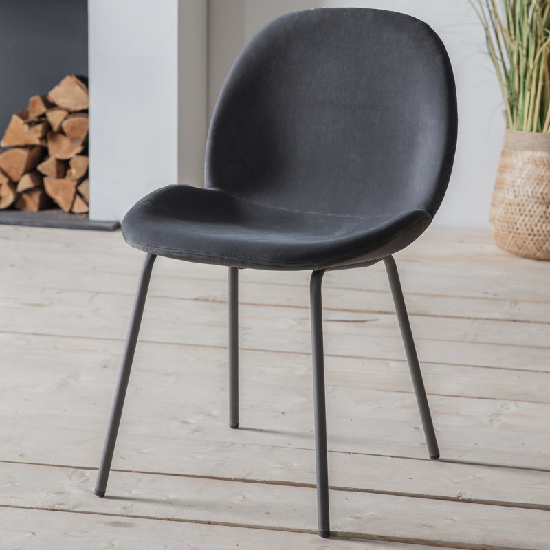 Layne Upholstered Dining Chair - (2 Pack), Black, Black