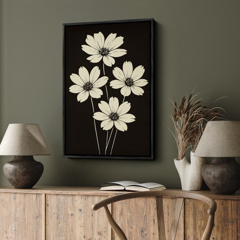 Art mural encadré, rétro, antique, classique pour chambre à coucher , H 24 po x l 16 po, Noir, noir, noir, noir