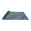 Tapis bleu tissé à la machine-951715213