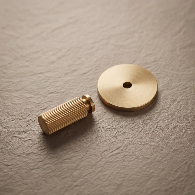Redefine Hardware Round Brass Backplate And Knob