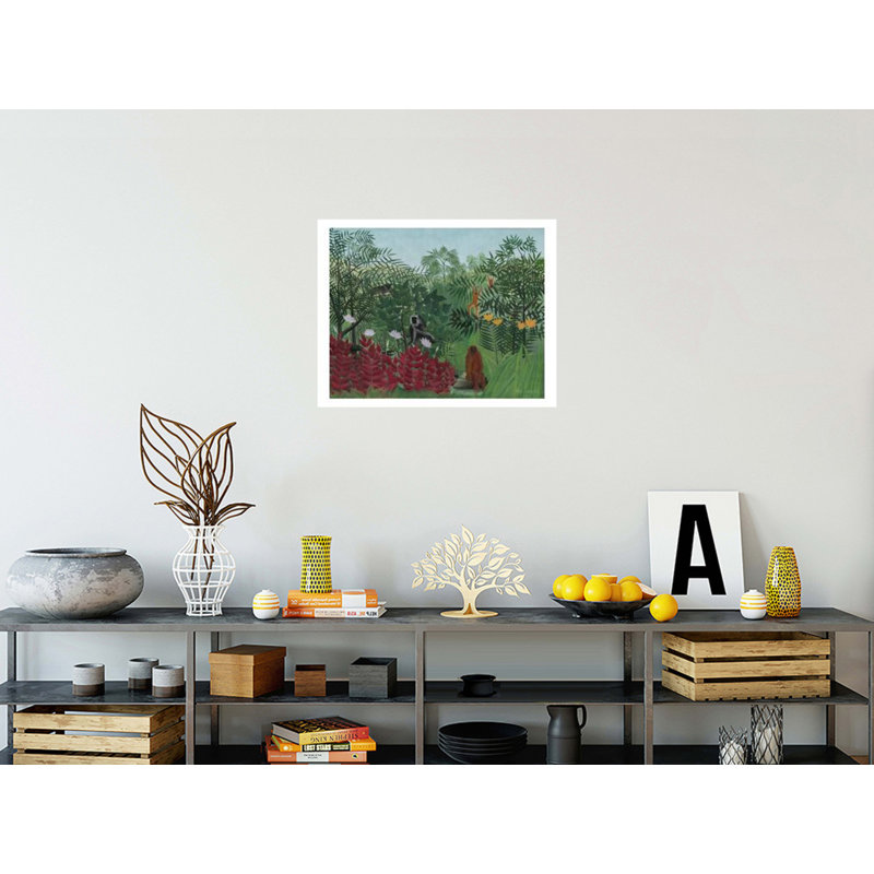 «Tropical Forest with Monkeys» par Henri Rousseau - Impression giclée, H 22 po x l 28 po