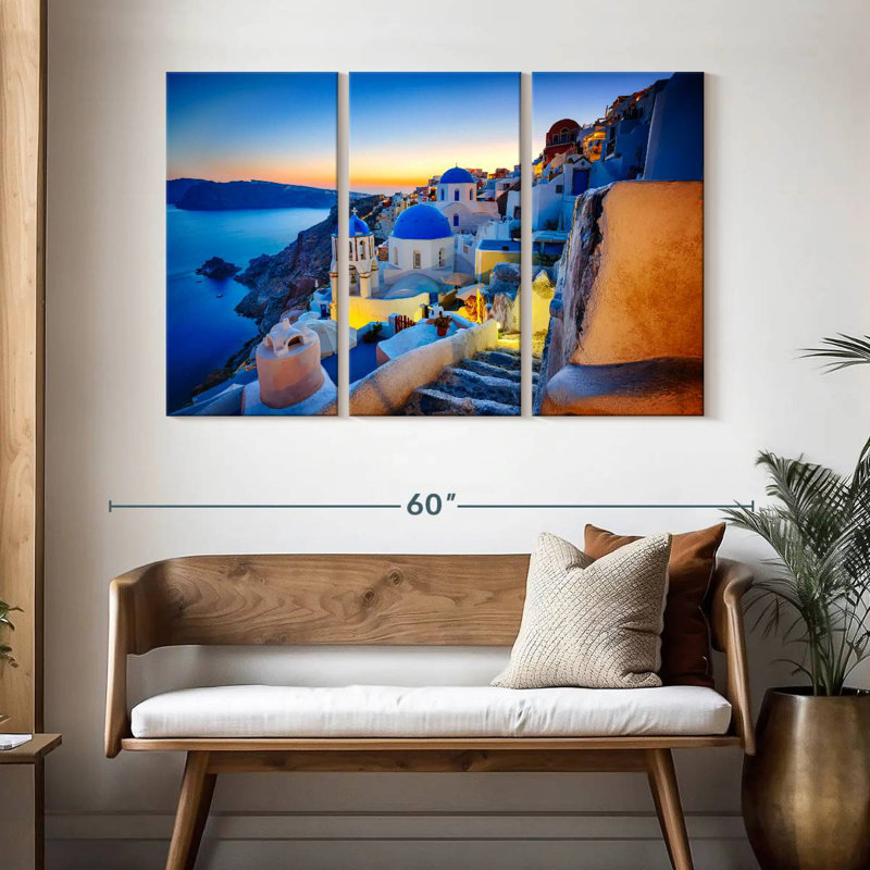 Sebbie Dusky Oia, 32" H x 50" W