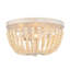 Wallick 3 - Light 32Cm Caged Solid Wood Bead Flush Mount Light-1820305323