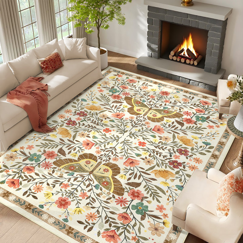 Tapis lavable à la machine Farmhouse, Rectangle 4pi x 6 pi