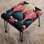 Damask Pink And Blue Art Deco Pattern - Damask Rectangle Ottoman