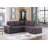 87.75" Linen Sleeper Sectional Sofa With Storage Ottoman