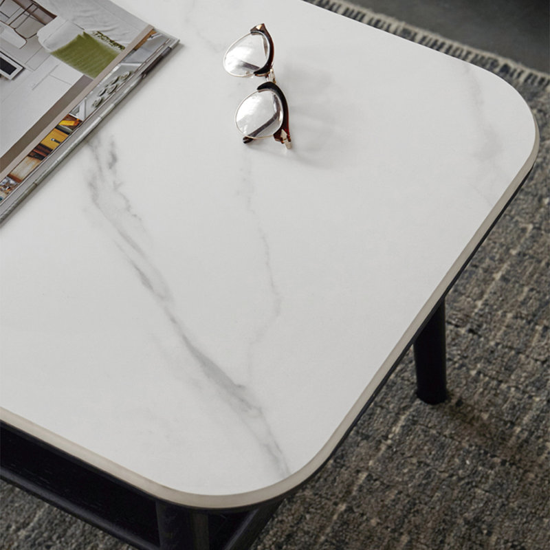Light luxury simple rectangular rock table, 17.3" H x 39.4" L x 19.7" W
