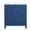 Meuble-lavabo simple 30 po avec plateau en céramique Engud-1203132499