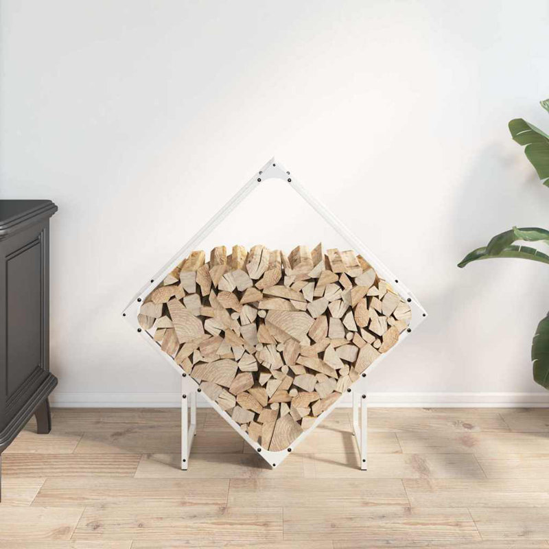 Support à bois de chauffage en acier laminé à froid 31,5 po x 9,8 po x 31,5 po, Noir