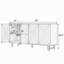 Buffet bahut en bois brossé et portes en ruppie maritime