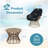 3-Piece Swivel Wicker Patio Conversation Set with Cushions - Outdoor Seating for 2,-2134228088
