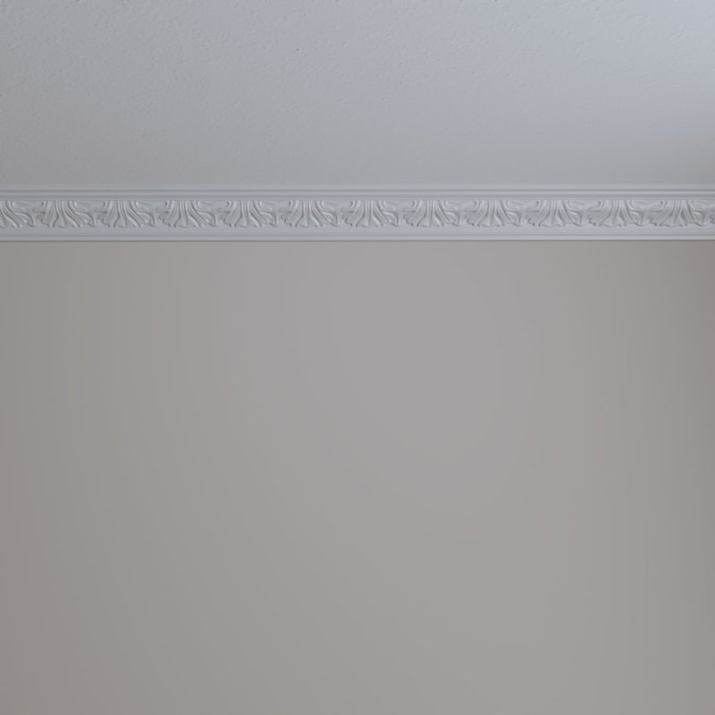 94 1/2" White Polyurethane Decorative Crown Moulding