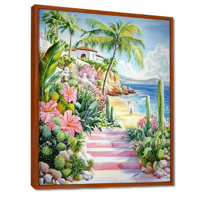 Mexican Beach Scene In Tulum II - Mexico Canvas Print