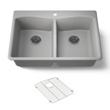 Kennon 33" L x 22" W Double Basin Undermount Kitchen Sink