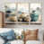 Toile naturelle avec cadre flottant