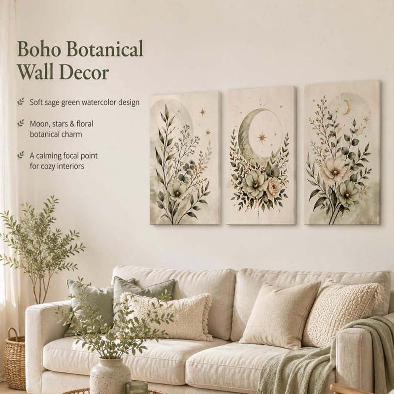 3 Piece Wrapped Canvas Wall Art