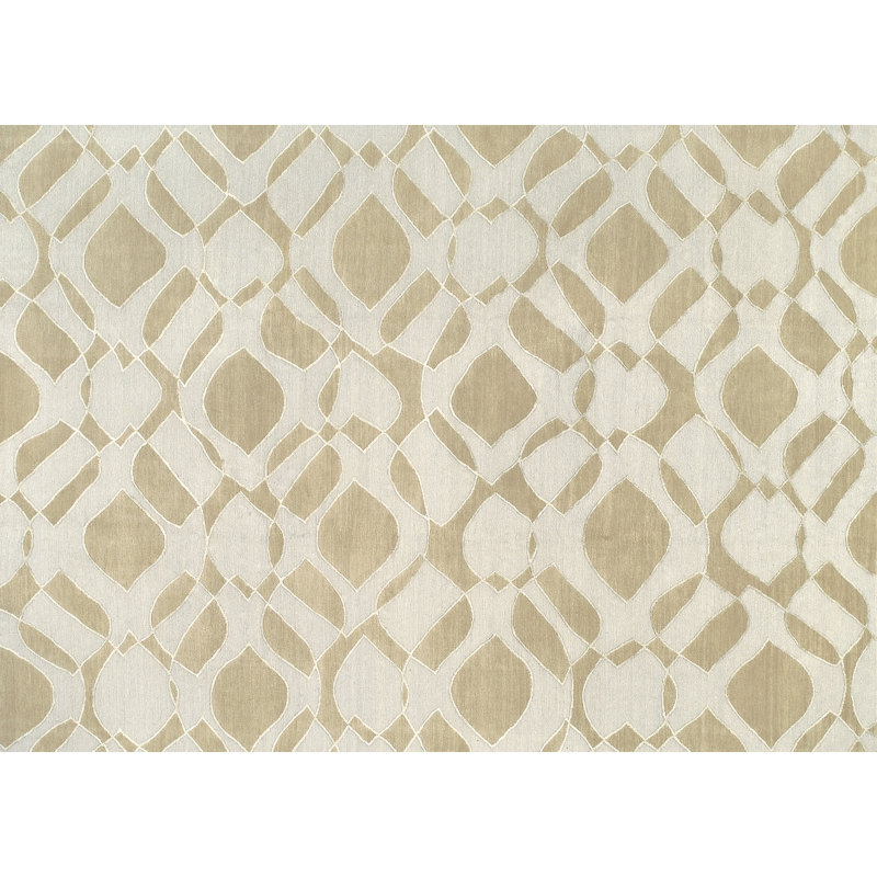 Mod Geometric Area Rug in Beige/Gray/Neutral, Rectangle 6' x 9'