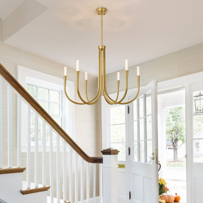 6-Light Candle Style LED Chandelier