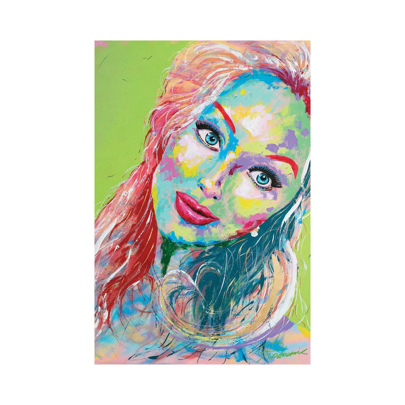 Miss. Lady - Wrapped Canvas Painting, 20.32 cm H x 30.48 cm W