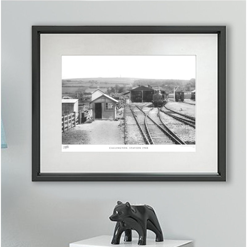 Callington, Station 1908 - Single Picture Frame Print on Wood, 45cm H x 60cm W x 2.3cm D