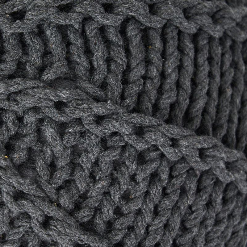 Knit POUF, fauteuil à billes (fauteuil à billes), Gris foncé